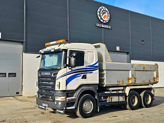 Scania R560 V8, Tippbil, 2011 mod, 6x4, Stålfjæring, EU-GODKJENT