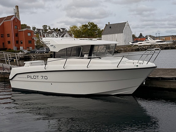 Strøken Finnmaster Pilot 7 Fish med Yamaha F115 hk for salg!