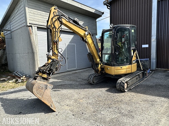 Cat 303.5ECR Minigraver m/rotortilt/hammer/ripper/3 skuffer, 5956 timer