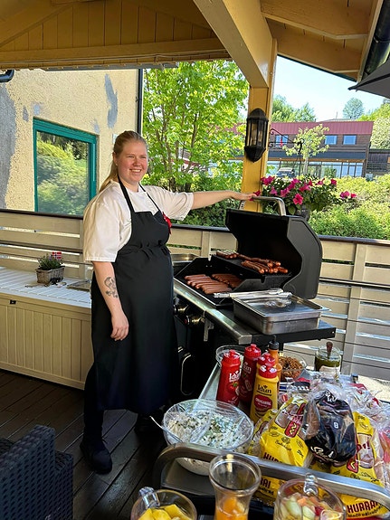 Hvis været tillater det er vi kjappe med å flytte "kjøkkenet" ut