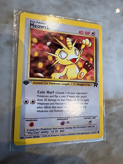 Meowth base set first edition pokemon kort | FINN-torget