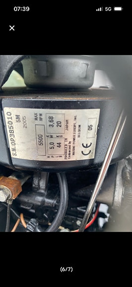 Gummibåt suzuki med Mariner 5 hk påhengsmotor 7 of 7