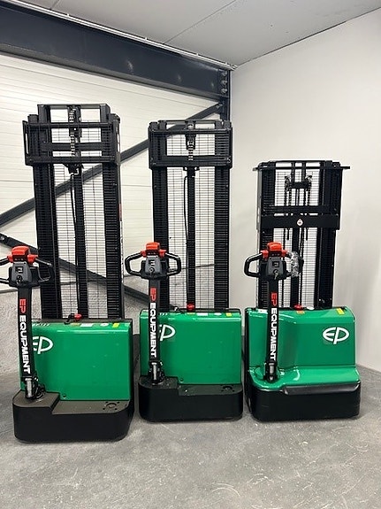 EP Elektriske pallestablere med 1200 KG - 1500 KG kapasitet, løfte høyder fra 2,5 M - 4,1 M.  - Sender over hele Norge! LAGERVARE!