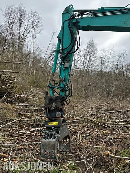 Kobelco SK75SR Gravemaskin Rotortilt, tømmerklype og pusseskuffe 12 of 30