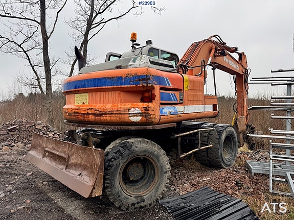 Fiat-Hitachi 150W.3 Hjulgraver m/ Rototilt og Pusseskuffe. SE VIDEO 3 of 5