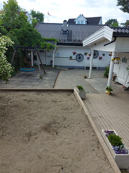 Uteplass og sandkassen