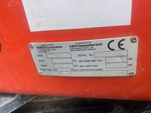 Kubota Kx 080-4 5 of 13