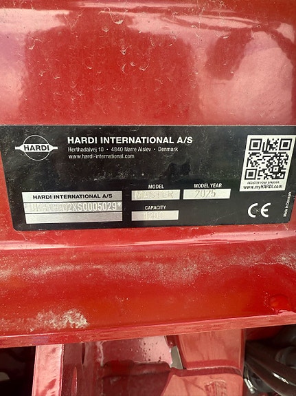 Hardi Master 1200L 18M Bom, kr 385 000,-