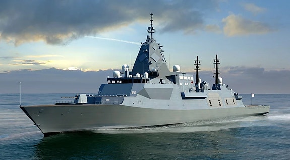Hunter-class version of BAE Type 26 frigate. BAE artist rendering