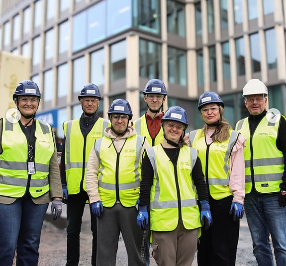 Sammen med Plantefryd, får vi ansvaret for plantene på nye Campus Ullevål. Her på befaring.