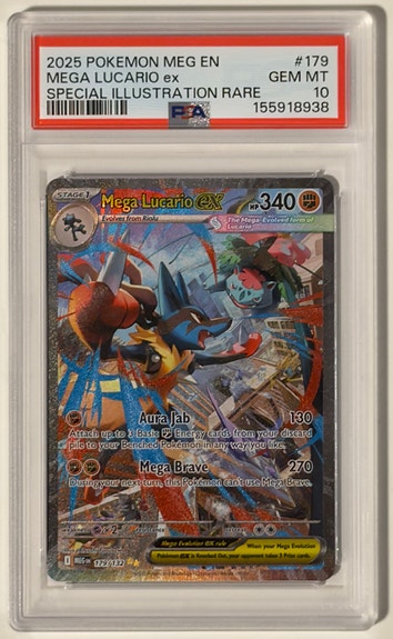 Pokmon Mega Evolution Mega Lucario ex SIR 179/132 PSA 10 | FINN-torget