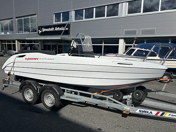 Båt leies ut. Fabrikkny Pioner Explorer 16, 60Hk Mercury 10 of 25