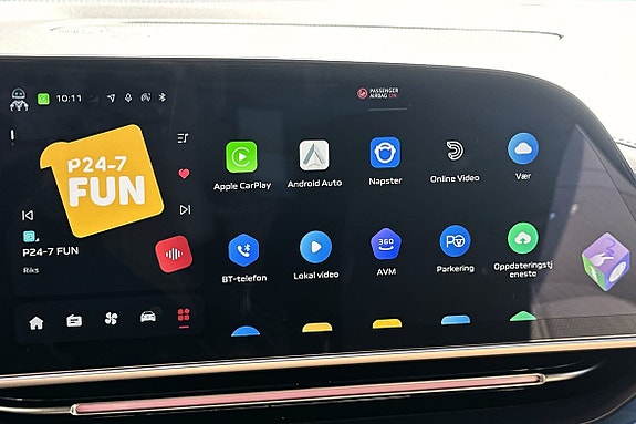 Utstyrt med både Apple Carplay og Android Auto