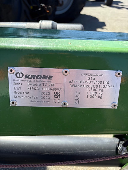 Krone Swadro Tc 760 plus 2023, kr 349 000,-