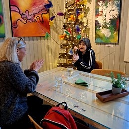 På kafe