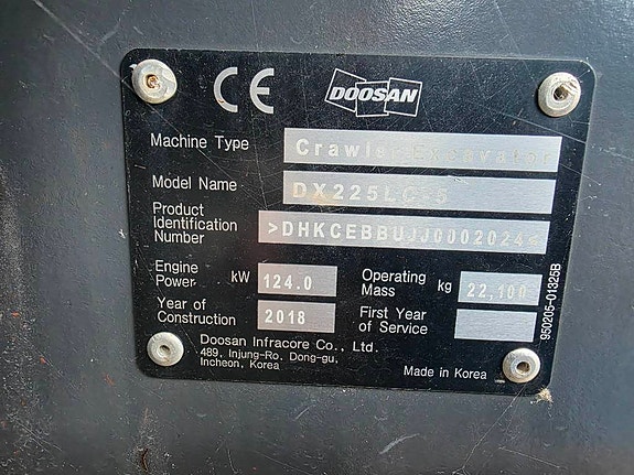 Doosan DX 225 LC-5 4 of 5