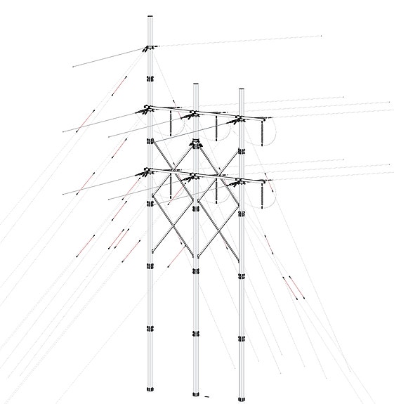 Trippel H- mast