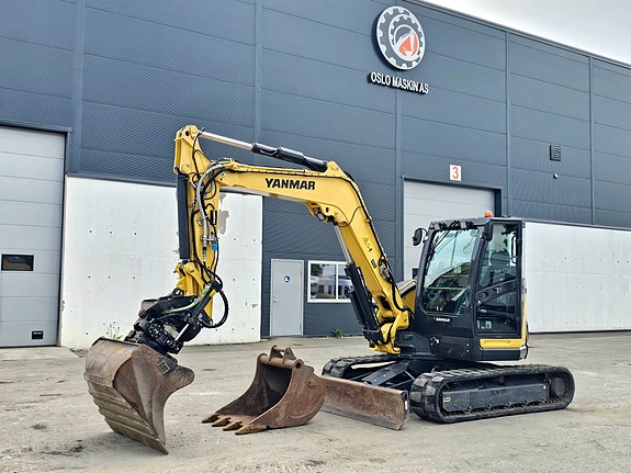 Yanmar VIO80 -1A, 2019 mod, kun 1535 timer, Rotortilt og 2 skuffer, Sentralsmøring. 2 of 5