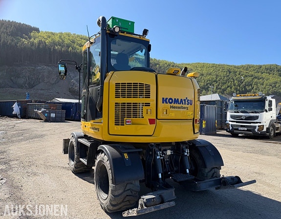 Komatsu PW98 MR Hjulgraver med knekkbom, skjær, støttelabber, og fast sorteringsklype - Kun 1095 timer 4 of 5