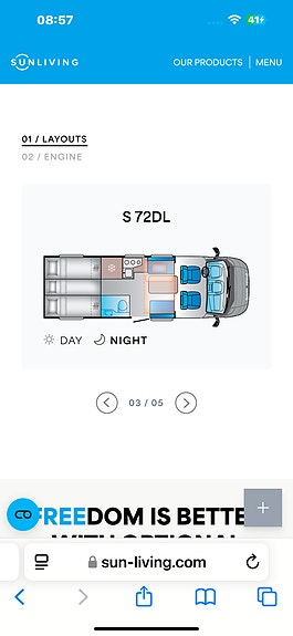 Bilde 3 av Sun Living S72DL-Ford Ecoblue HD 165 -