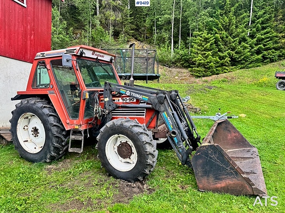 Fiat 80-90 4x4 Traktor m/ Frontlaster – Motor byttet i 2020 2 of 30