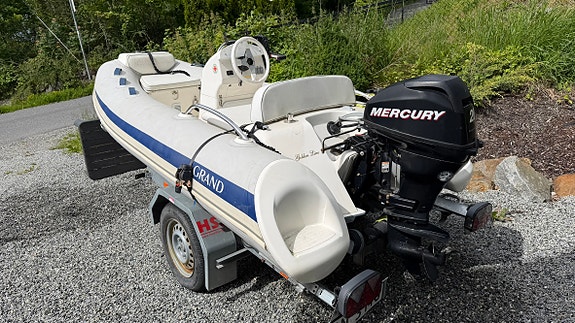 SKAL BORT! GRAND Golde Line 340 RIB - 20 hk Mercury el start - Registrert henger 2 of 5