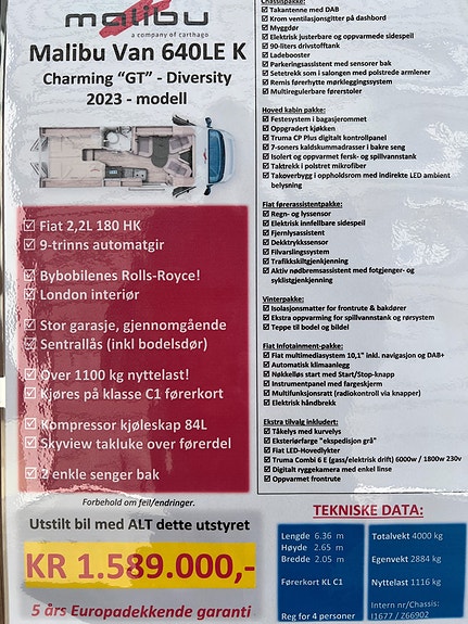 Malibu 180 hk.  Automat-2 enkle senger - 640LE K Charming GT 20 of 30