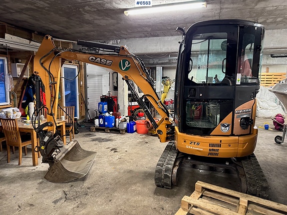 Case CX 30B S2 ZTS m/ 3 skuffer, klype og henger. 3 of 5