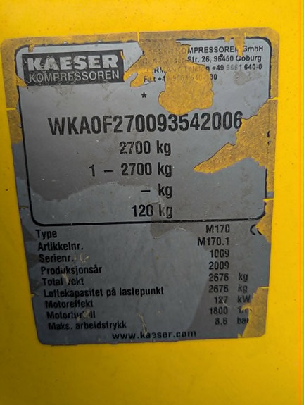 Kaeser Kaeser kompressor Type M170 2 of 5