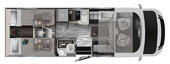 Mobilvetta K- Yacht Tekno Line 64 | 180 ah Lithium | 8-trinns automat | ALDE 22 of 23