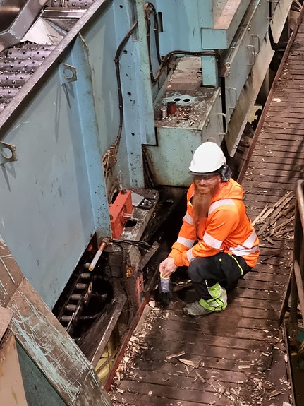 På besøk hos en industrikunde.