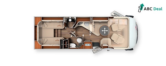 Carthago Chic E-Line I 50 | GARANTI | 177 HK | Hyd.st.ben | Enk. seng(r) + senkeseng | AC bodel V.hjul 5 of 5