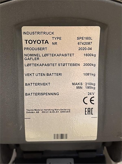 Toyota SPE160L 4 of 4