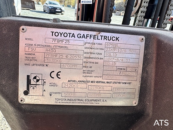 Toyota 7FBMF25 Gaffeltruck – Elektrisk 23 of 23