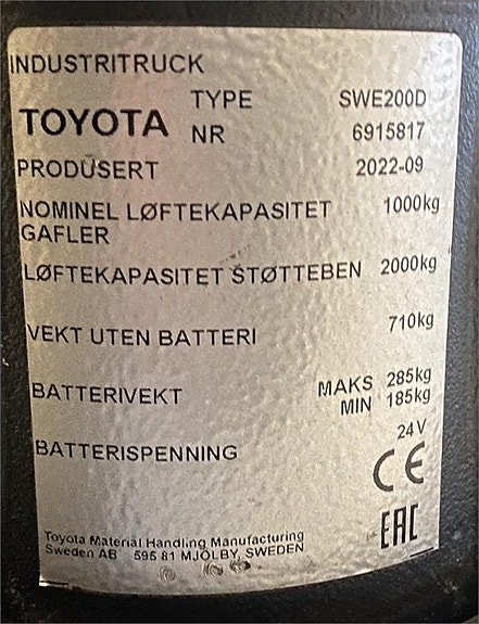Toyota SWE200D 4 of 4