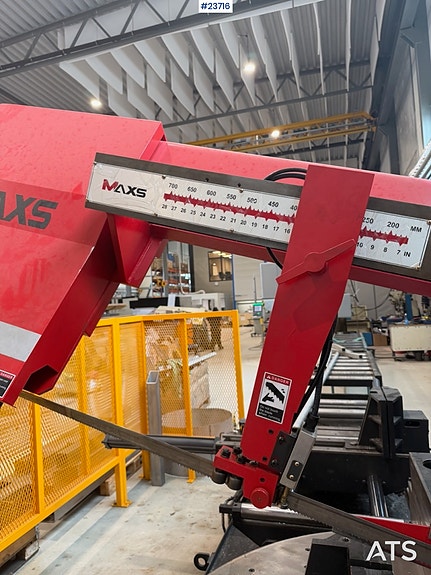 MAXS S-6545B metallbåndsag m/ 2x rullebord, avskjærings moduler og toppklemmer. 11 of 30