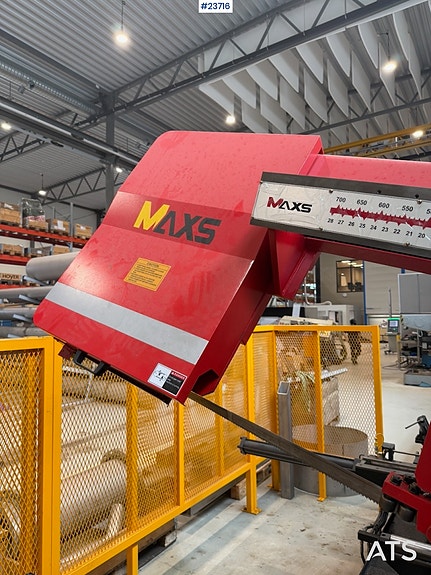 MAXS S-6545B metallbåndsag m/ 2x rullebord, avskjærings moduler og toppklemmer. 10 of 30