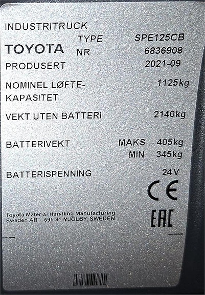 Toyota SPE125CB 4 of 4
