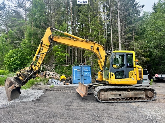 Komatsu PC138US Gravemaskin m/ Rototilt og 3 skuffer – Påkostet maskin! SE VIDEO 2 of 5