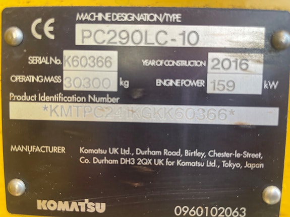 Komatsu PC290 5 of 5