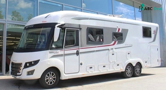 Rapido i 1090 | Hyd.st.ben | Alde | 5+5 | Q.bed+Senkes.| Solc+Invert | Stekeovn | 2x TV | Skinn | Utv.dusj+gass | V.hjul | 3 of 19
