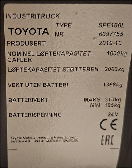 Toyota SPE160L 4 of 4