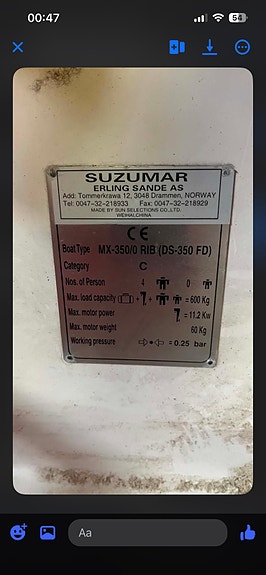 Suzumar/RIB/ gummibåt 3 of 4
