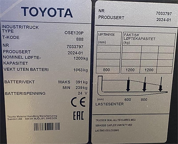 Toyota OSE120P 4 of 4