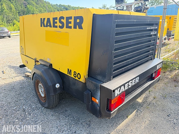 Kaeser MOBILAIR M80 MOBIL KOMPRESSOR PÅ HENGER MED KUBOTA DIESELMOTOR 3 of 5