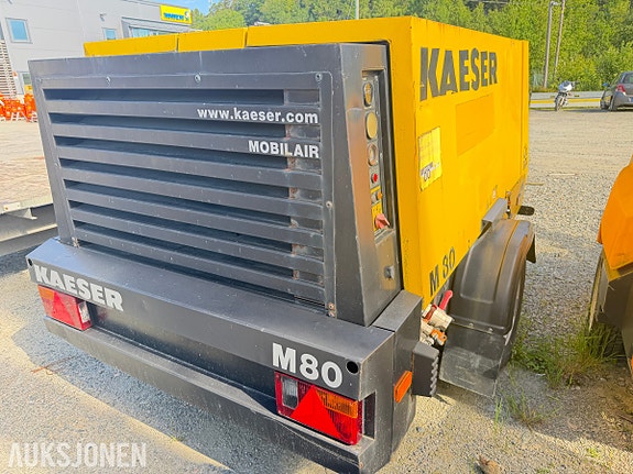 Kaeser MOBILAIR M80 MOBIL KOMPRESSOR PÅ HENGER MED KUBOTA DIESELMOTOR 5 of 5