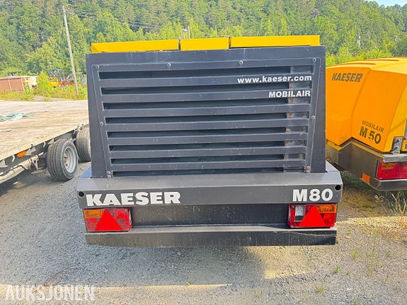 Kaeser MOBILAIR M80 MOBIL KOMPRESSOR PÅ HENGER MED KUBOTA DIESELMOTOR 4 of 5