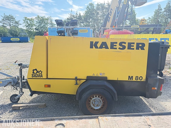 Kaeser MOBILAIR M80 MOBIL KOMPRESSOR PÅ HENGER MED KUBOTA DIESELMOTOR 2 of 5