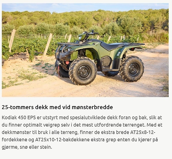 Yamaha Kodiak 450 EPS TA registrert (16 år traktor) 11 of 14