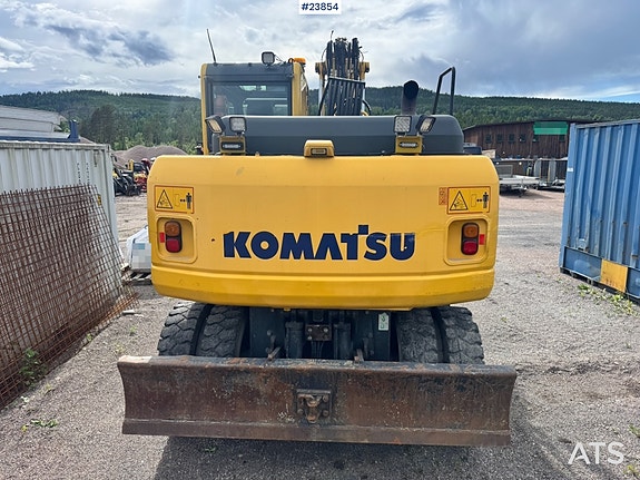 Komatsu PW160-8 Hjulgraver m/ Rototilt og Pusseskuffe. 4 of 5